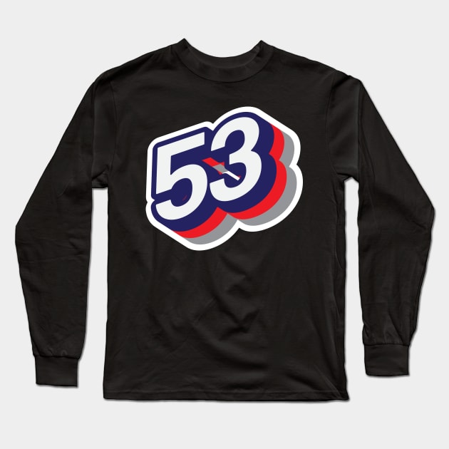 53 Long Sleeve T-Shirt by MplusC